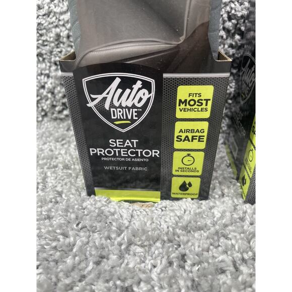 Auto Drive Seat Protector Wetsuit Fabric Fits Most Vehicles Gray Bundle New - Picture 6 of 8